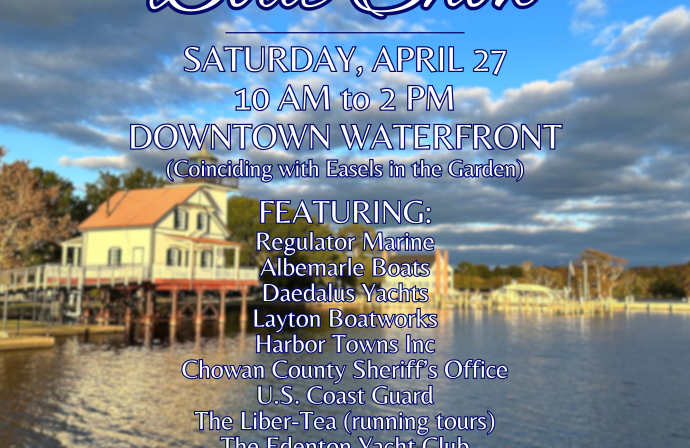 A flyer advertising the Edenton Harbor Boat Show on April 27, 2024 