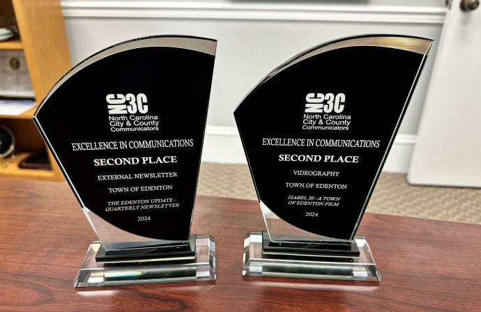 Edenton's two communications awards, won in 2024 