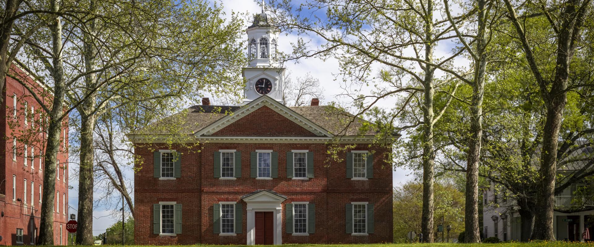 The 1767 Chowan County Courthouse pictured in spring 