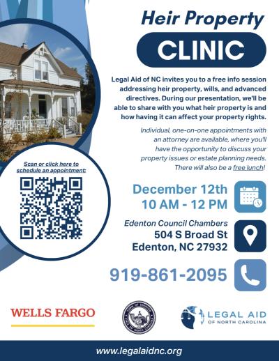 Heirs Property Clinic Flyer - December 12, 2023
