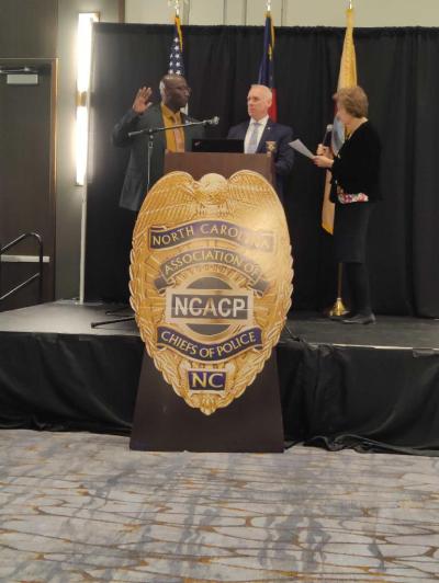 Police Chief Henry King Jr sworn in as President of the NCACP