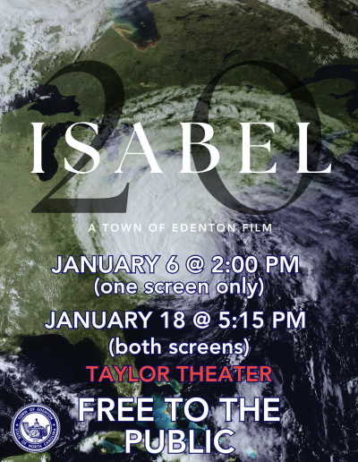 The Isabel 20 film poster with updated dates for January 2024