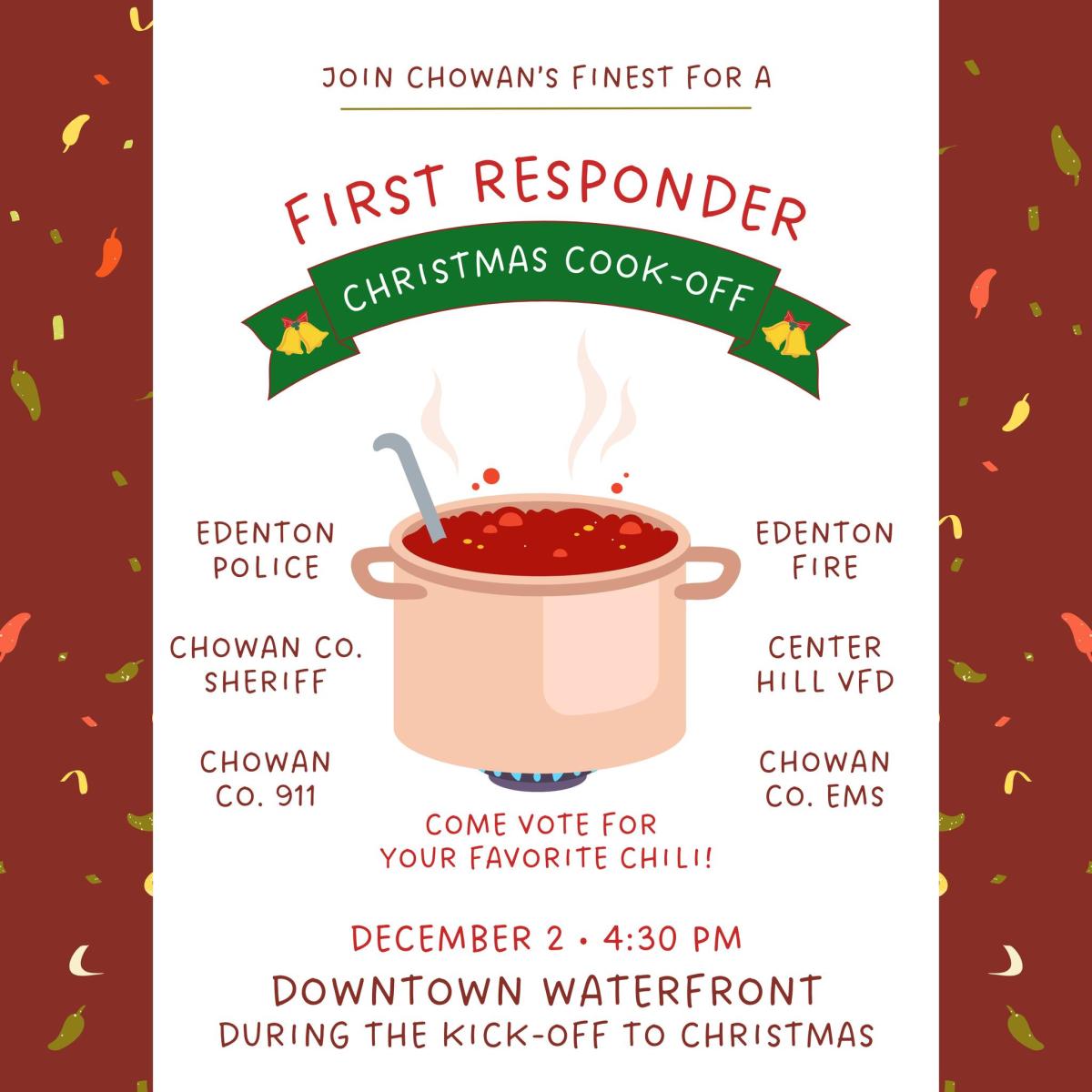First Responder Christmas Cook-Off Flyer
