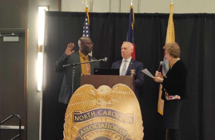 Police Chief Henry King Jr sworn in as President of the NCACP